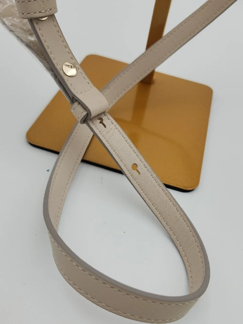 kate spade Crescent Shoulder Bag in Light Beige with Gold Chain